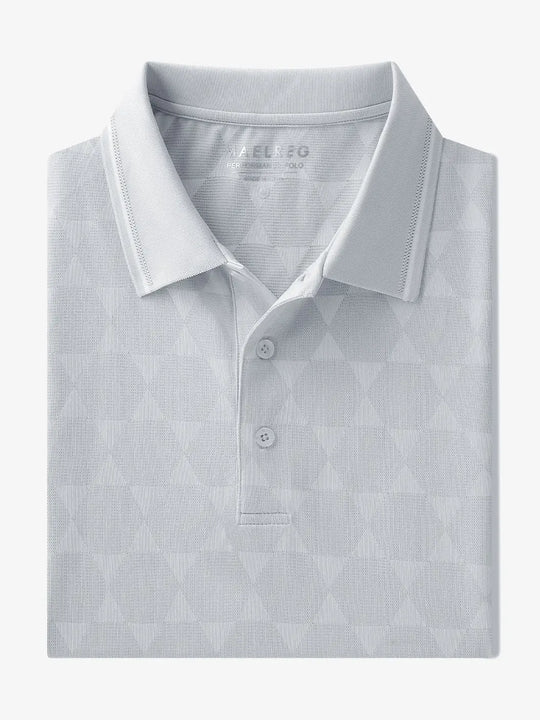Folded view of Modern Texture Stylish Polo in LIGHT GREY color.