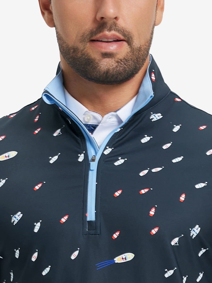 Full Print Quarter Zip Pullover