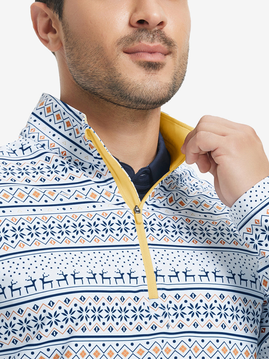 Full Print Lightweight Quarter Zip Pullover