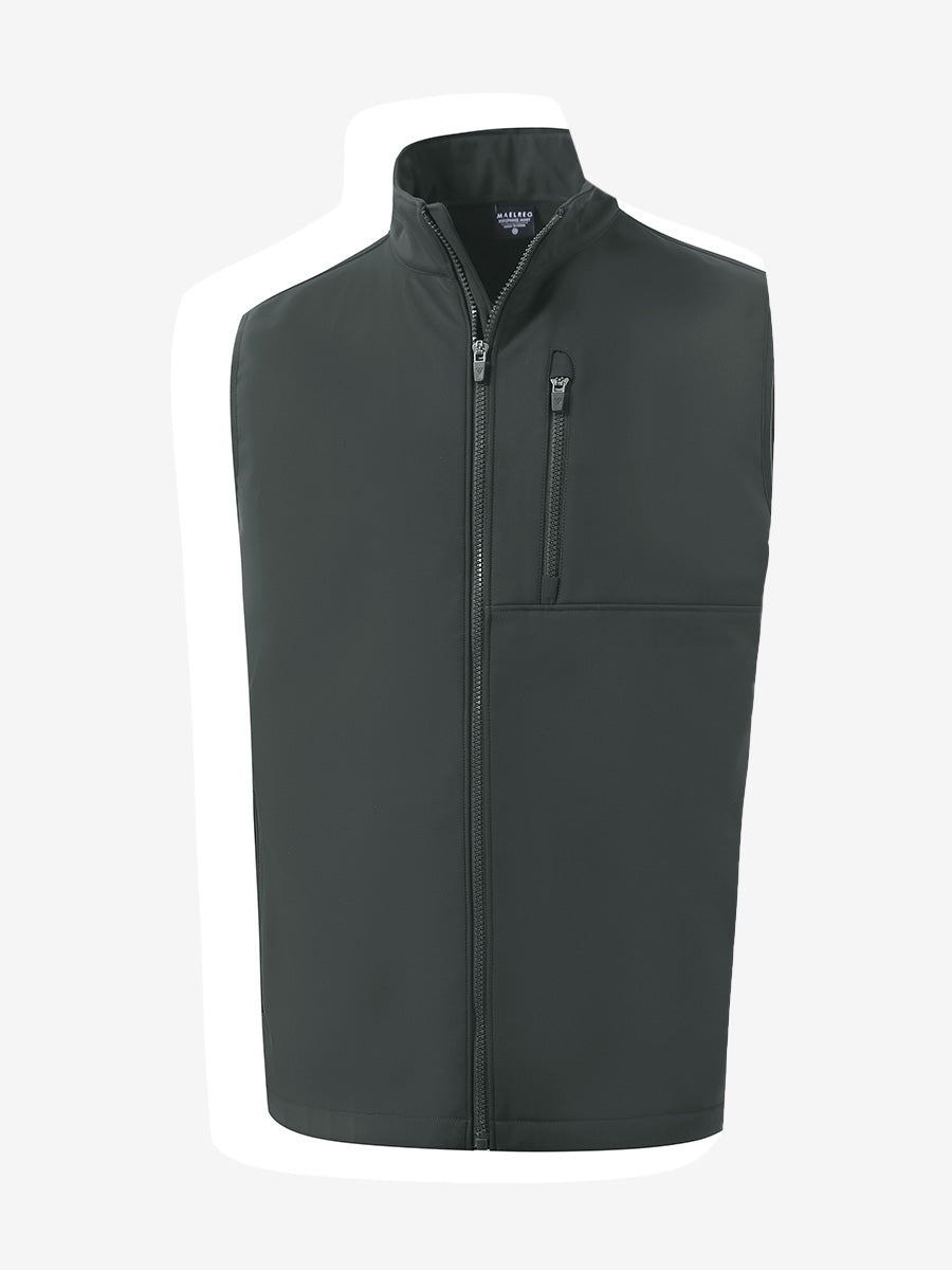 Sleeveless Softshell Fleece Outdoor Vests with 6 Pockets