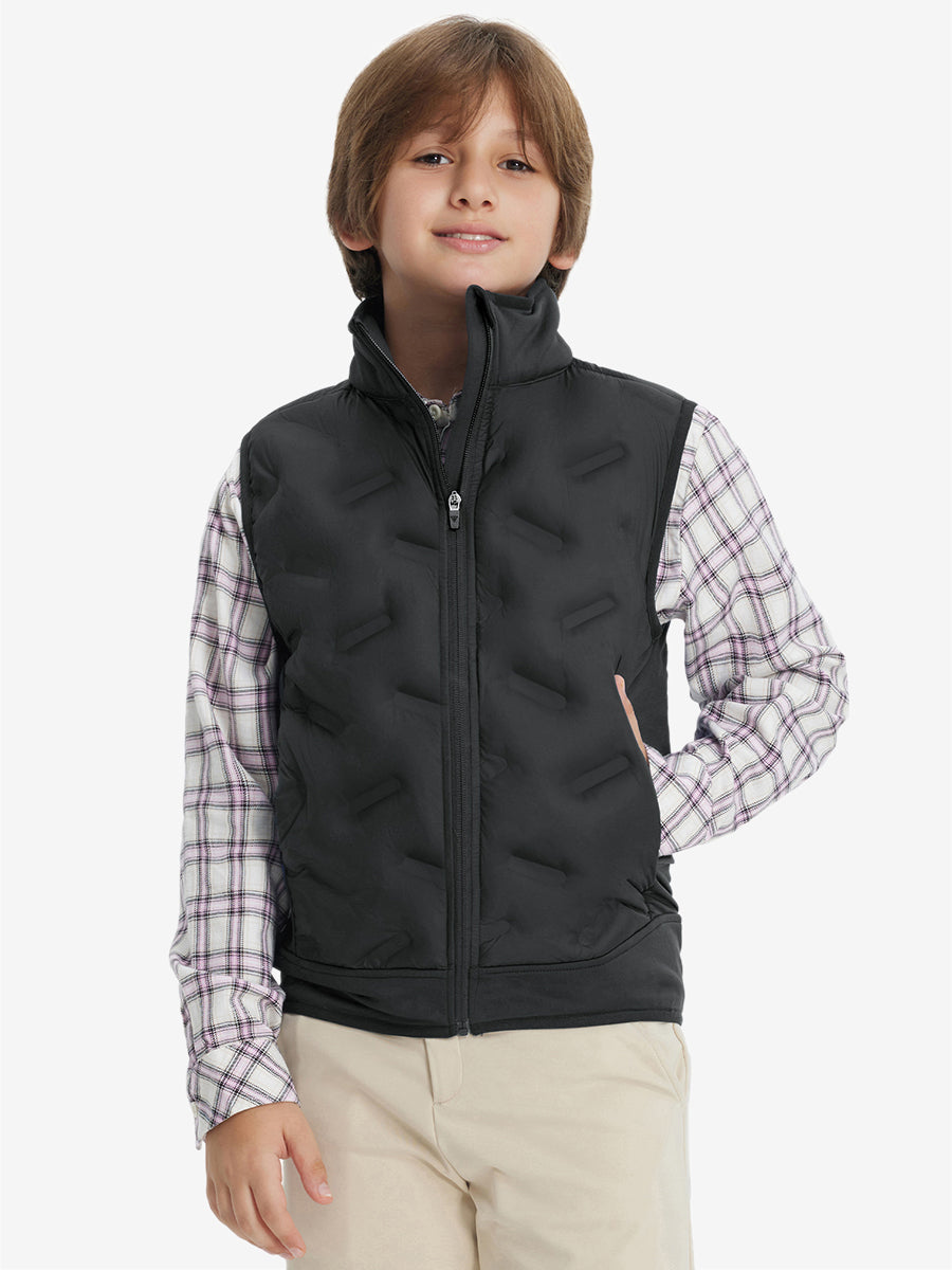 Boys Full-Zip Fleece-Lined Puffer Vest