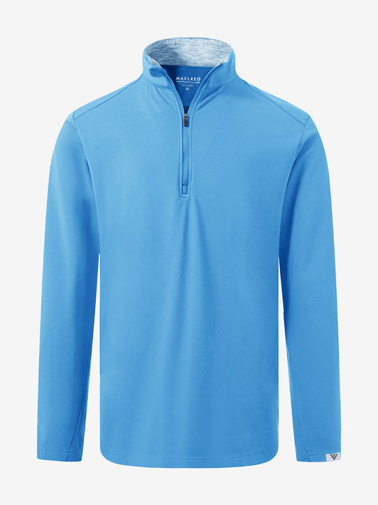 Classic Solid Pocket Fleece Quarter Zip Pullover