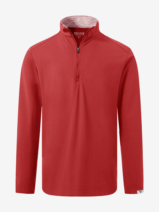 Classic Solid Pocket Fleece Quarter Zip Pullover