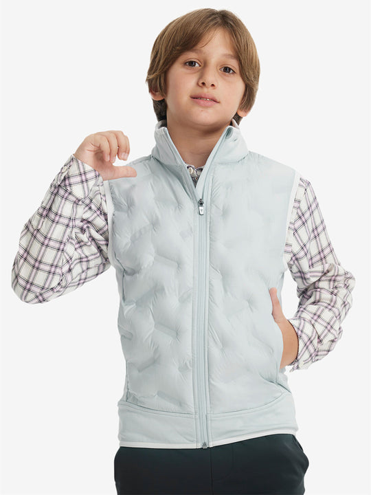 Boys Full-Zip Fleece-Lined Puffer Vest