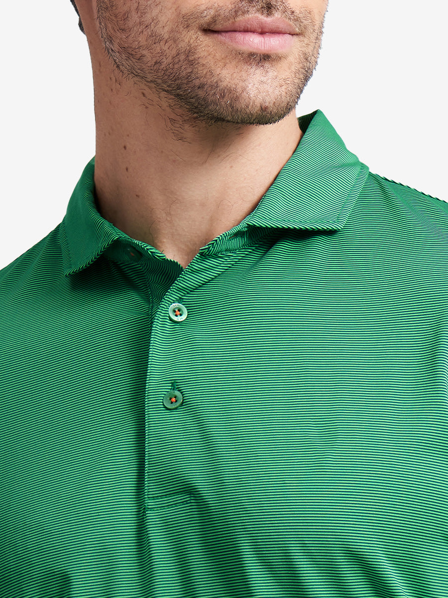 Long Sleeve Pinstripe Jersey Polo
