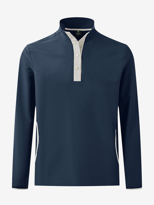 Mock Neck Quarter Button Golf Pullover