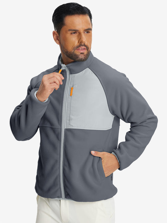 Reversible Fleece Jacket with 5 Pockets