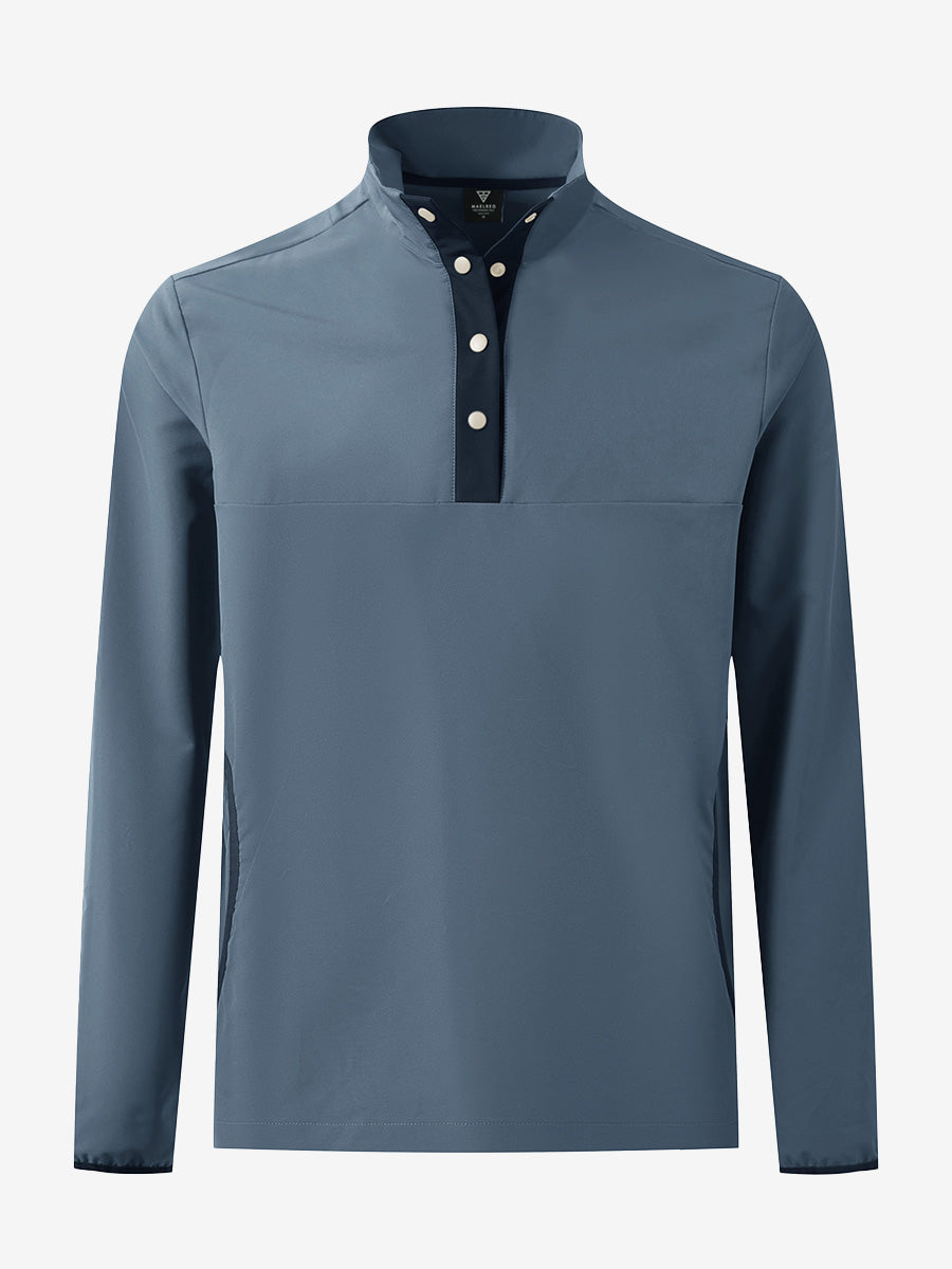 Mock Neck Quarter Button Golf Pullover