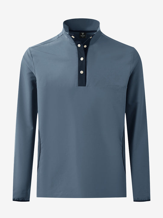 Mock Neck Quarter Button Golf Pullover