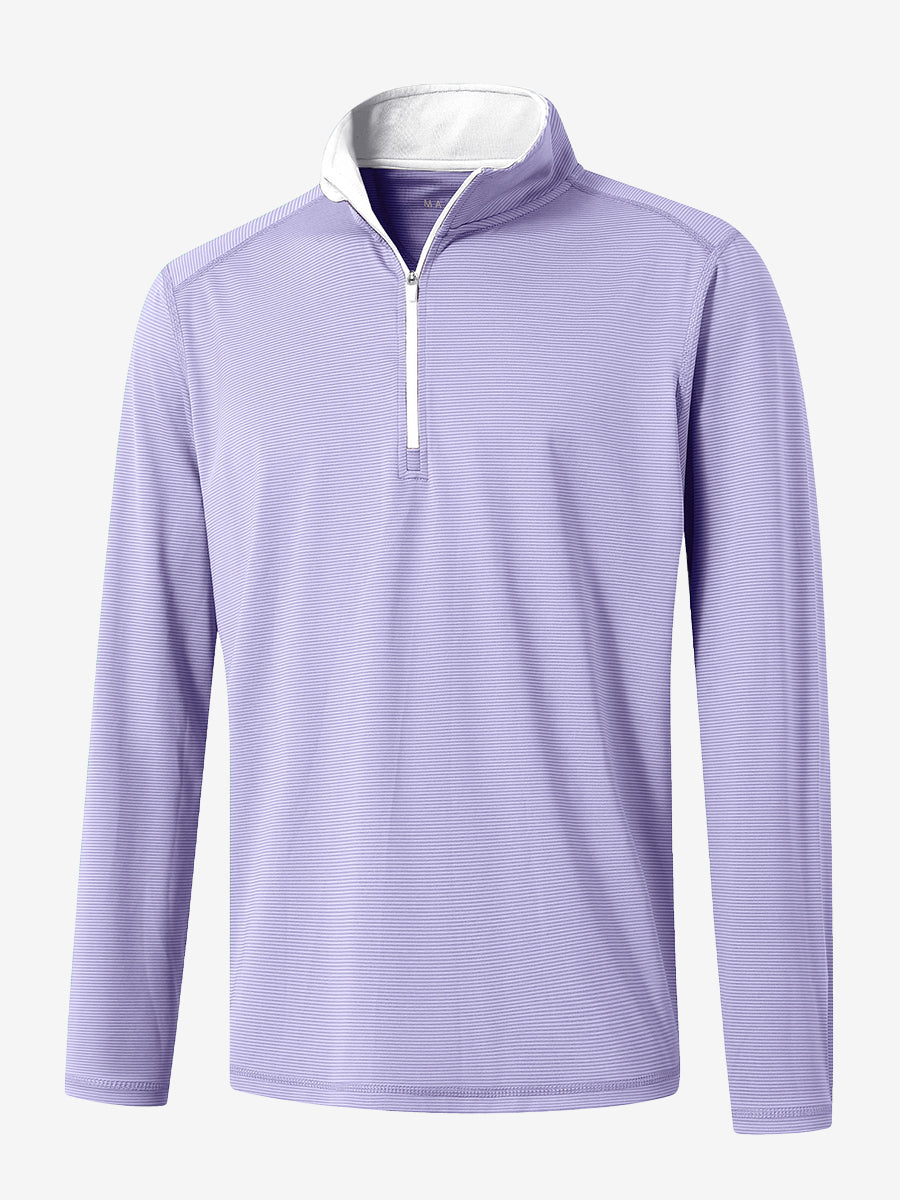Pinstripe Quarter Zip Pullover