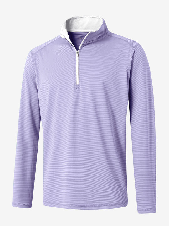Pinstripe Quarter Zip Pullover