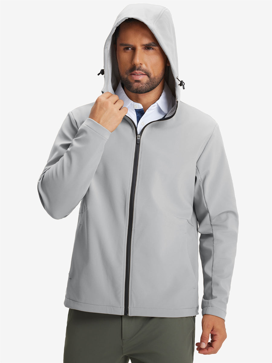 Water-Resistant Heat-Tech Softshell Winter Jacket with Hood