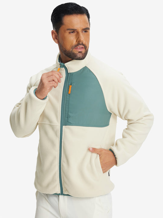 Reversible Fleece Jacket with 5 Pockets