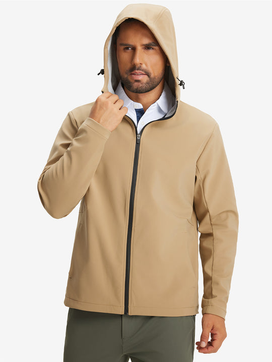 Water-Resistant Heat-Tech Softshell Winter Jacket with Hood