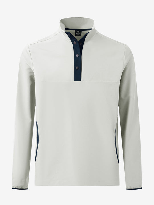 Mock Neck Quarter Button Golf Pullover