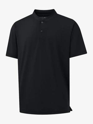 3D rendering of Everyday Collarless Jersey Shirt in Black.