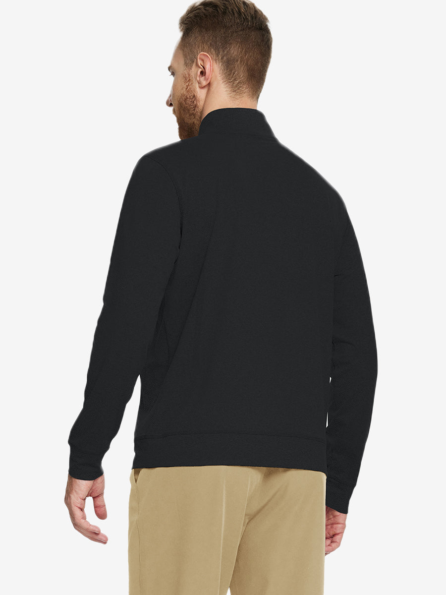 Quarter Zip Melange Pullover
