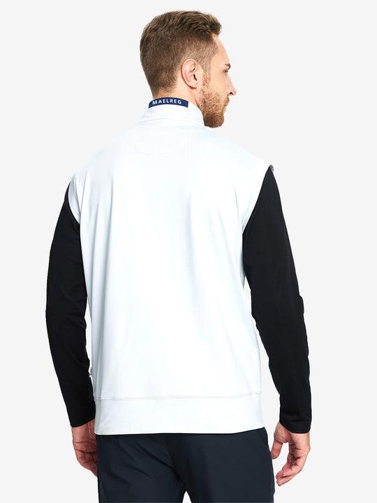 Stretch Solid Fleece Quarter-Zip Vest