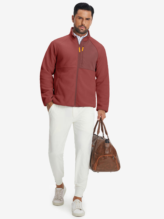 Reversible Fleece Jacket with 5 Pockets