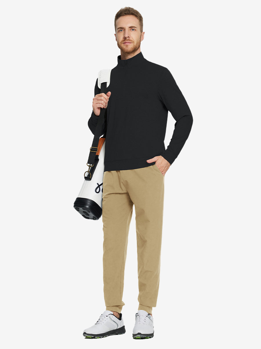 Quarter Zip Melange Pullover