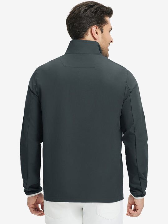Mock Neck Quarter Button Golf Pullover