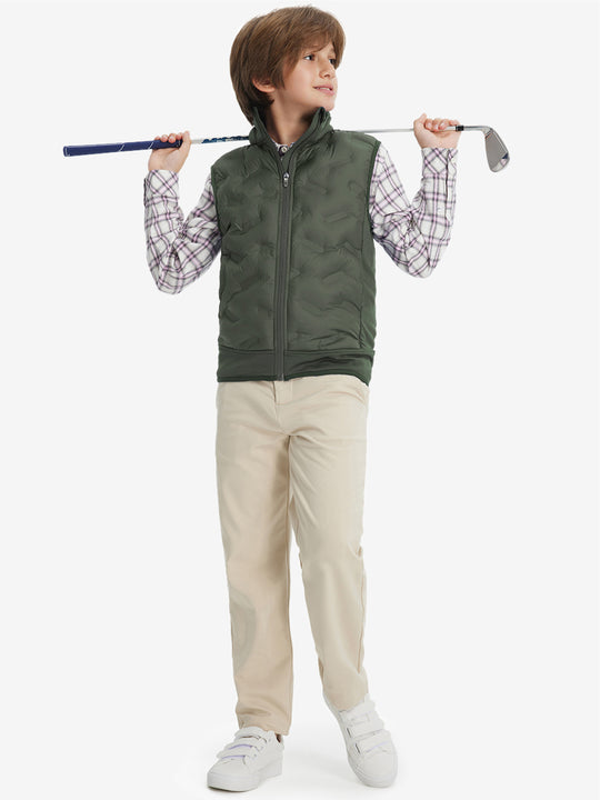 Boys Full-Zip Fleece-Lined Puffer Vest