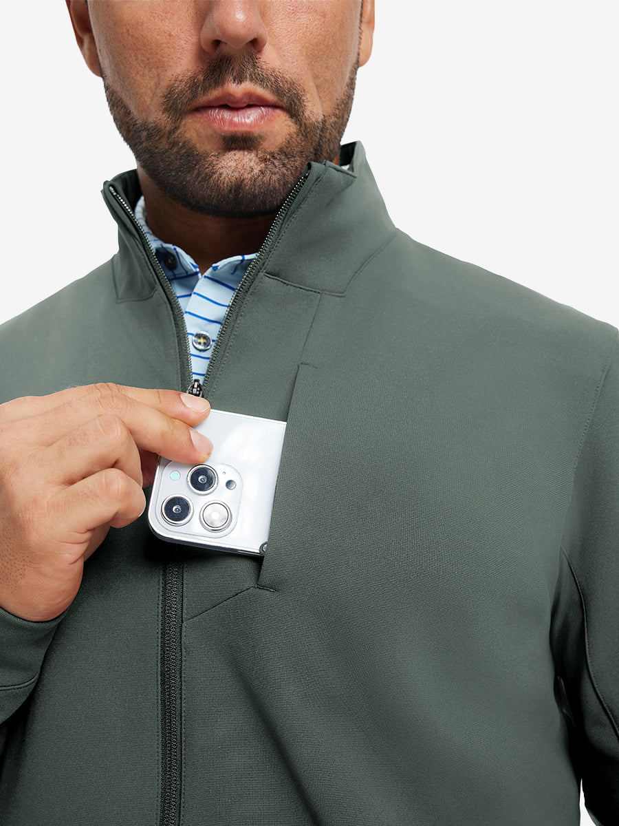 Water-Resistant Zip Up Golf Jacket