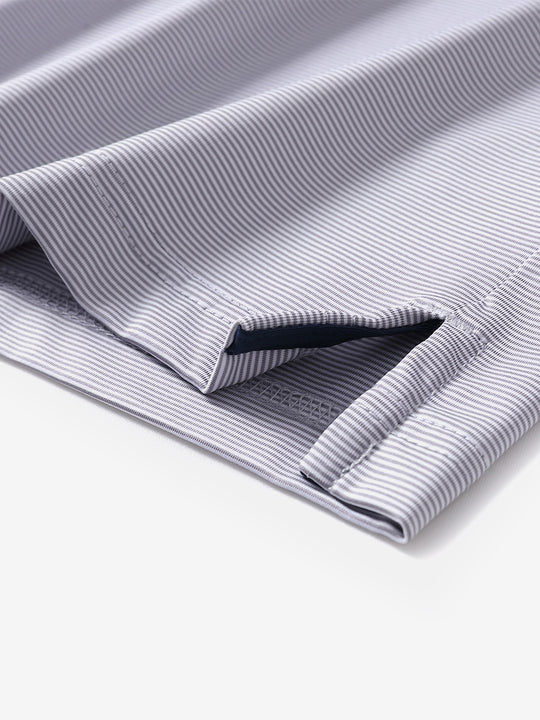 Long Sleeve Pinstripe Jersey Polo