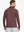 Brick Heather Skin-friendly Long Sleeve Melange Polo – back half-body view on model